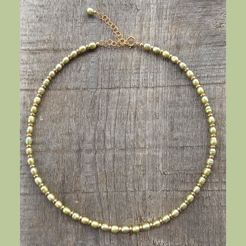 GF Light Green Freshwater Pearl Choker
