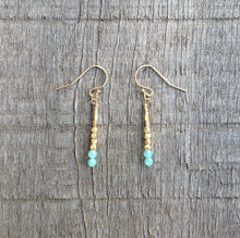 Load image into Gallery viewer, GF Amazonite Drop Earrings (S)