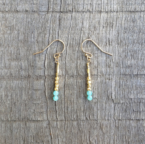GF Amazonite Drop Earrings (S)