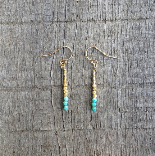 GF Turquoise Drop Earrings (S)