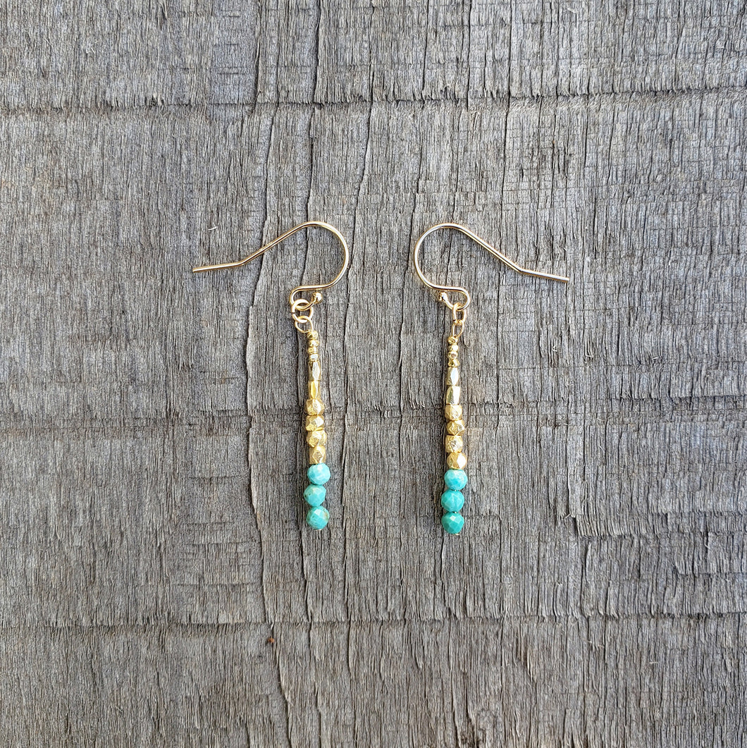 GF Turquoise Drop Earrings (S)