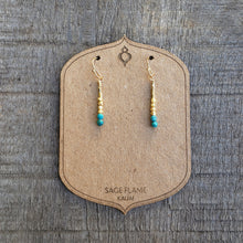 Load image into Gallery viewer, GF Chrysocolla Drop Earrings (S)