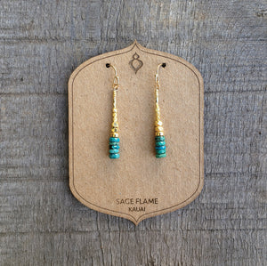 GF Chrysocolla Drop Earrings (L)