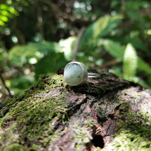 Peruvian Opal Round Ring SS