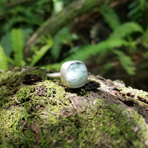 Peruvian Opal Round Ring SS